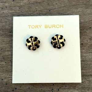 Black & Gold Tory Burch earrings